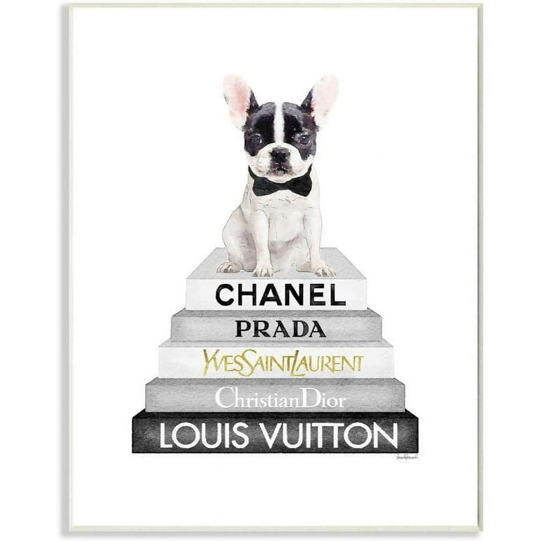 French bulldog top chanel print