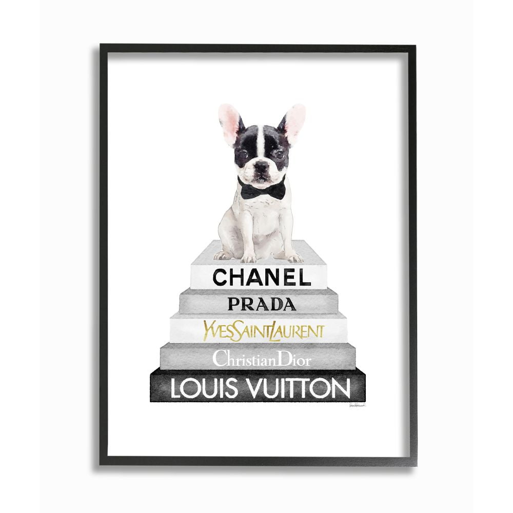 Black and White French Bulldog Canvas Print for Kids Nursery