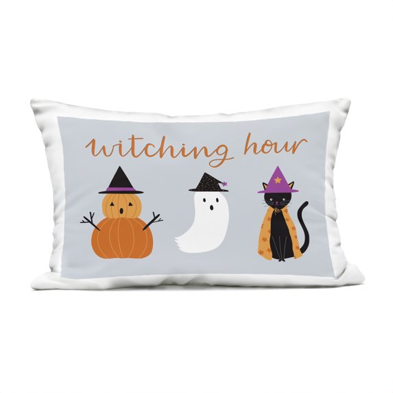 Stupell Industries Cute Halloween Witching Hour Design by Sazerelli Designs Outdoor Printed Pillow