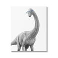 thumbnail image 1 of Stupell Industries Cute Monochrome Longneck Dinosaur Blue Glasses Design, 24 x 30, Design by Annalisa Latella, 1 of 5
