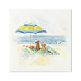 thumbnail image 1 of Stupell Industries Cute Playful Dogs Relaxing Beach Umbrella Shoreline Painting Coastal Painting Gallery-Wrapped Canvas Print Wall Art, 24 x 24, Design by Sally Swatland, 1 of 7