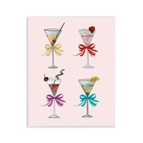 Stupell Industries Cute Ribbon Cocktails Food & Beverage Painting Unframed Art Print Wall Art, 11 x 14