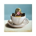 thumbnail image 1 of Stupell Industries Cute Seal Pink Donut Floating Coffee Tea Cup Canvas Wall Art, 36 x 36, Design by Lucia Heffernan, 1 of 5