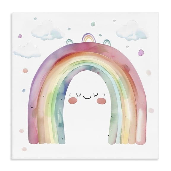 Stupell Industries Cute Smiling Rainbow Canvas Wall Art, design by Creative Studio