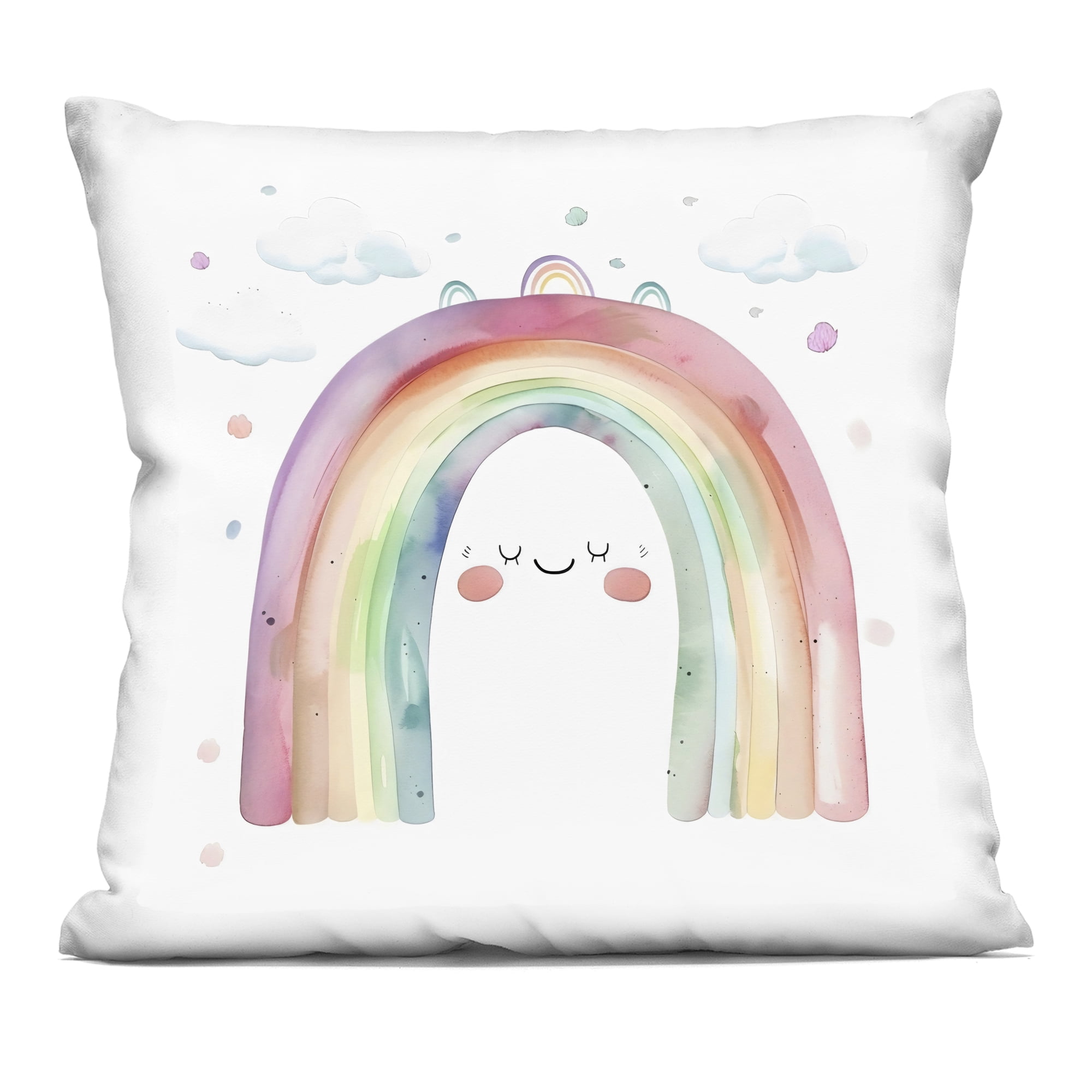 Stupell Industries Cute Smiling Rainbow Decorative Printed Throw Pillow, design by Creative Studio