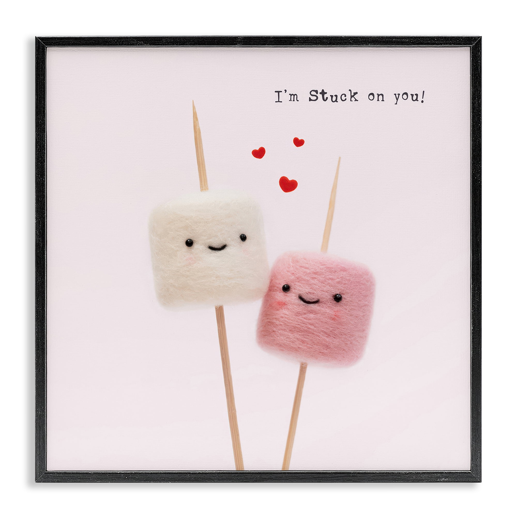 Stupell Industries Cute Stuck On You Food & Beverage Painting Black Framed Art Print Wall Art, 24 x 24