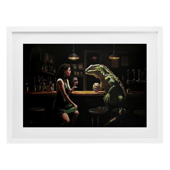 Stupell Industries Cuter Online Funny Date White Framed Print Under Glass design by Keith Thomson, 17 x 23
