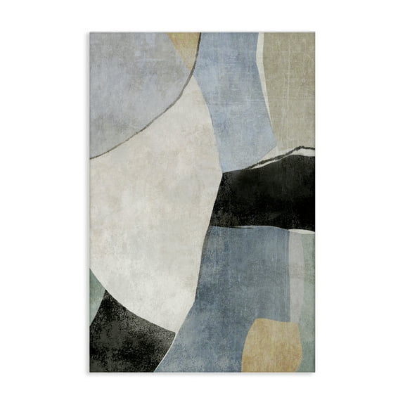 Stupell Industries Cutout Shapes Composition Abstract Painting Wrapped Canvas Art Print Wall Art, 16 x 24