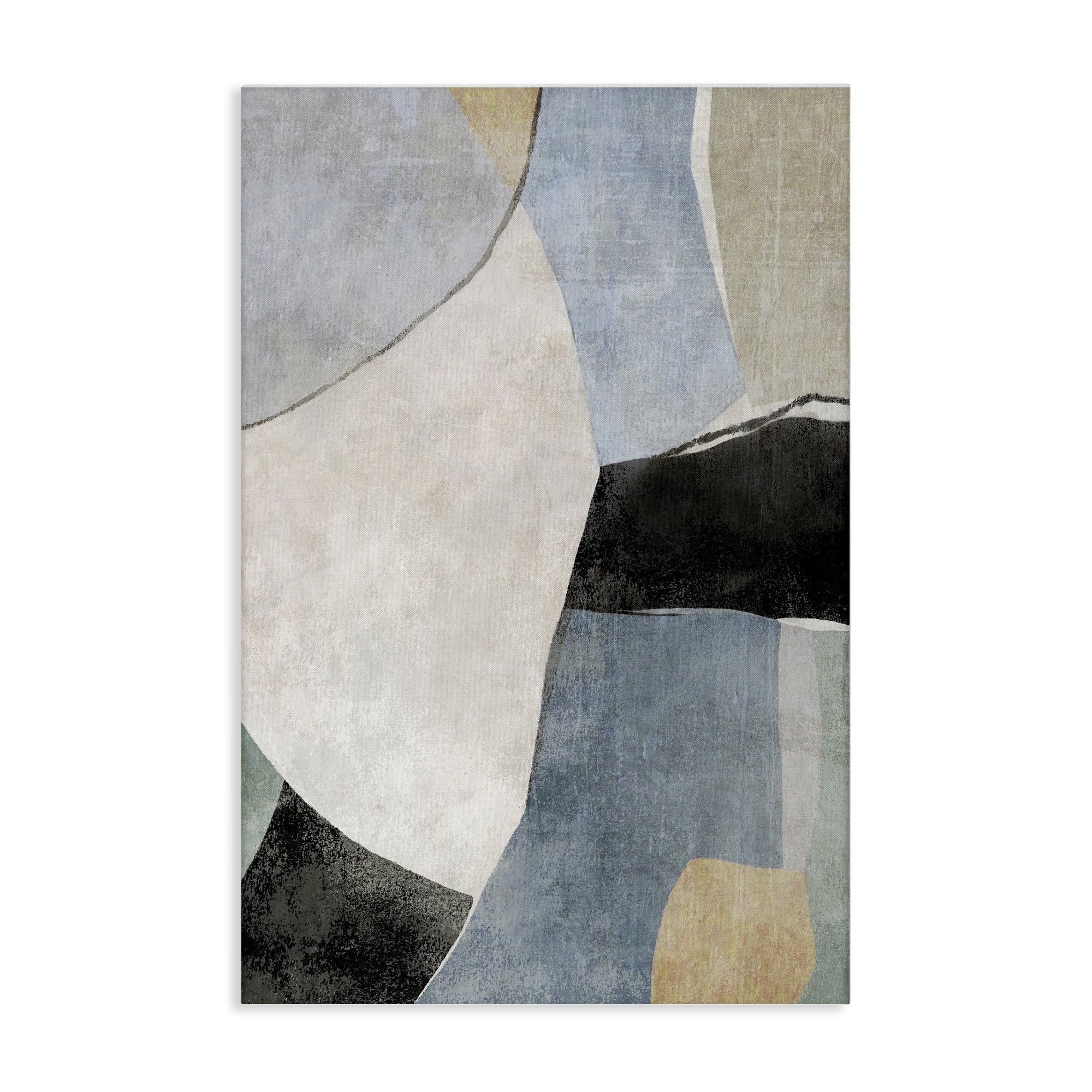 Stupell Industries Cutout Shapes Composition Abstract Painting Wrapped Canvas Art Print Wall Art, 24 x 36