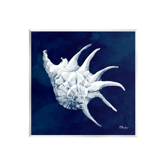 Stupell Industries Cyanotype Shells Traditional Conch Graphic Art Unframed Art Print Wall Art, Design by Paul Brent
