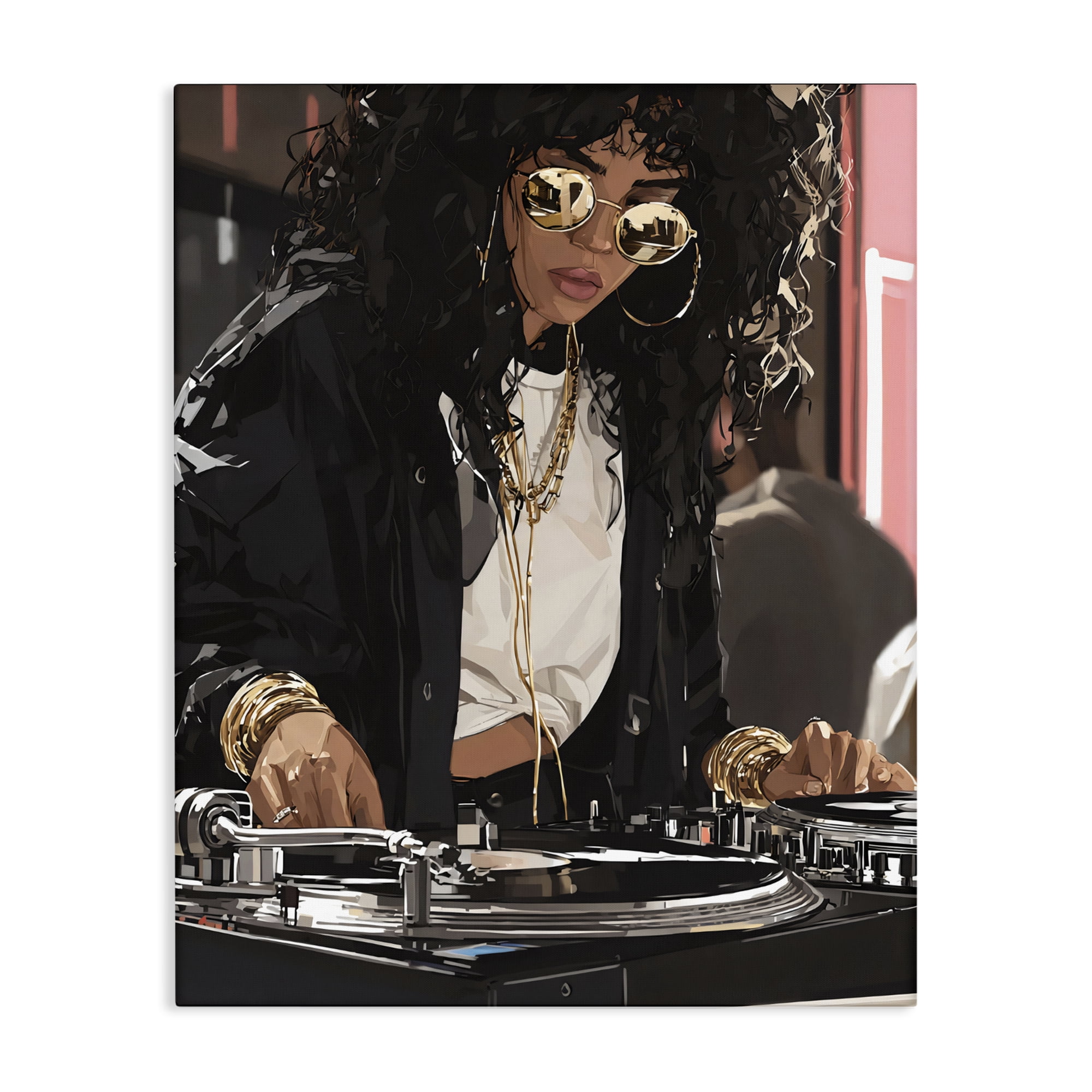 Stupell Industries DJ Focused On Turntables Canvas Wall Art, design by Franklyn Gregory
