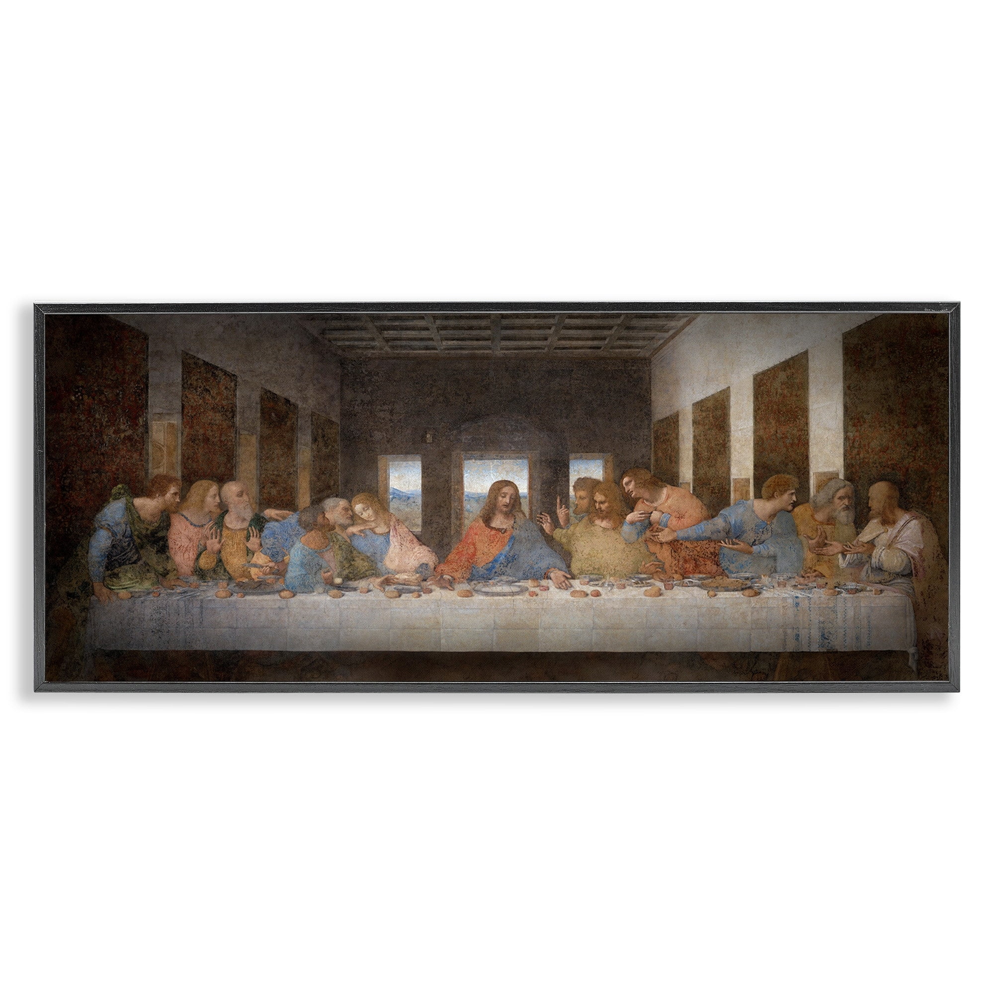 Stupell Industries Da Vinci The Last Supper Religious Classical Painting, 10 x 24,Design by Leonardo Da Vinci