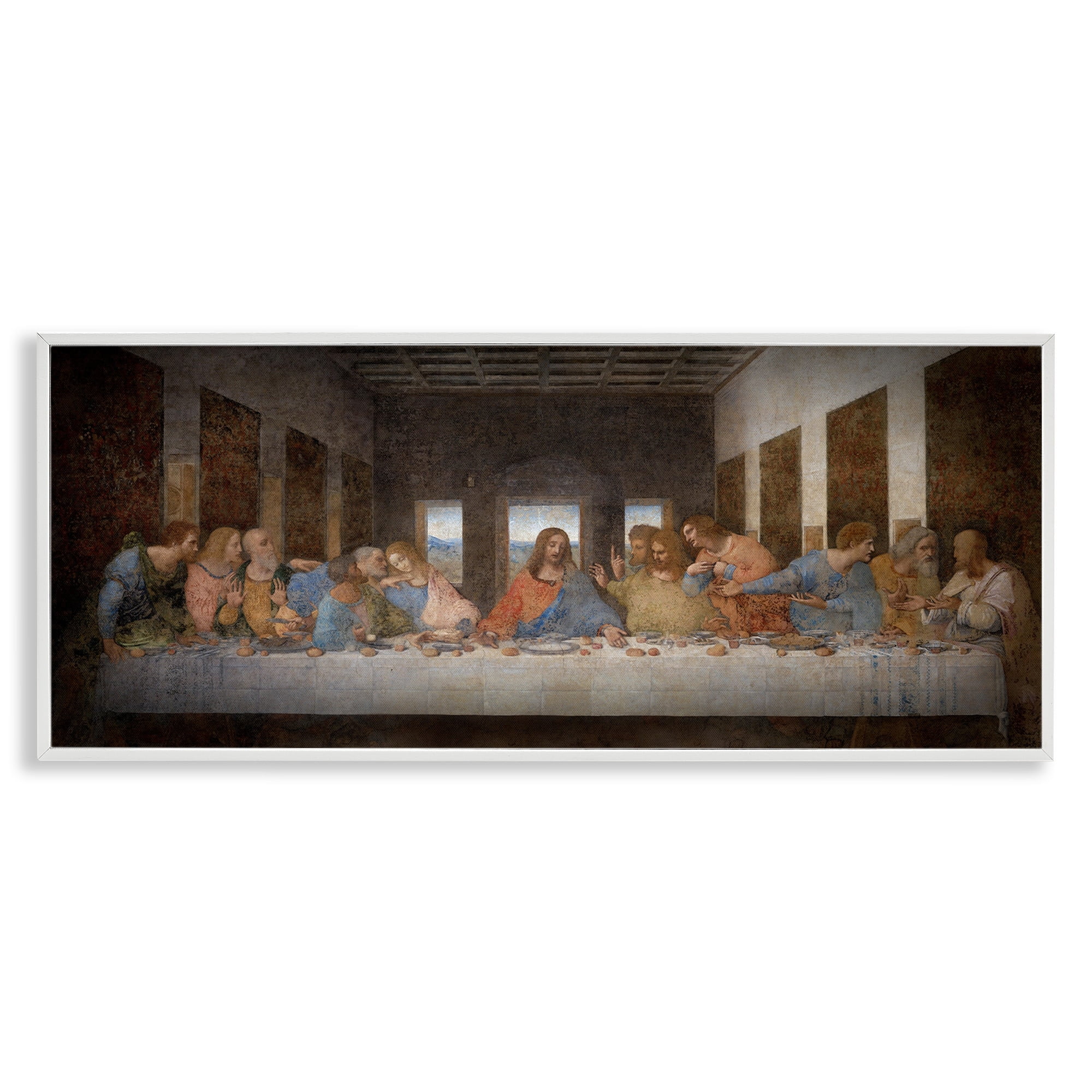 Stupell Industries Da Vinci The Last Supper Religious Classical Painting, 10 x 24,Design by Leonardo Da Vinci