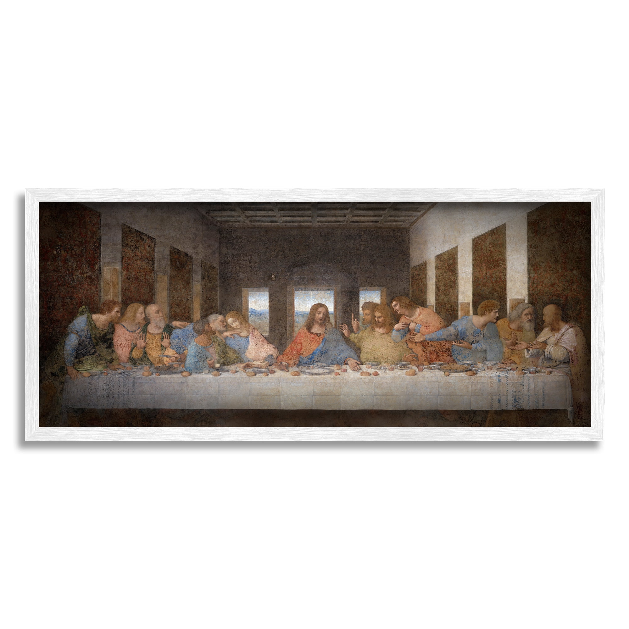 Stupell Industries Da Vinci The Last Supper Religious Classical Painting, 13 x 30,Design by Leonardo Da Vinci