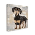 thumbnail image 1 of Stupell Industries Dachshund Dog Portrait Neutral Grey Beige Patchwork Design by Keri Rodgers, 36" x 36", 1 of 1