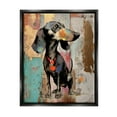 thumbnail image 1 of Stupell Industries Dachshund Modern Collage Animals & Insects Painting Black Floater Framed Canvas Art Print Wall Art, 25 x 31, 1 of 10