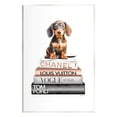 thumbnail image 1 of Stupell Industries Dachshund Puppy Bookstack Beauty & Fashion Painting Unframed Art Print Wall Art, 10 x 15, 1 of 7