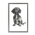 thumbnail image 1 of Stupell Industries Transitional Dachshund Sitting Drawing Gray Floating Frame Canvas Art, 17 x 25, by cartissi, 1 of 7