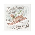 thumbnail image 1 of Stupell Industries Dachshund Through Snow Holiday Painting Gallery Wrapped Canvas Art Print Wall Art, 24 x 24, 1 of 8