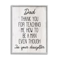 thumbnail image 1 of Stupell Industries Dad Thank You Phrase Family Daughter Humor Inspirational Painting Gray Framed Art Print Wall Art, 11 x 14, 1 of 7