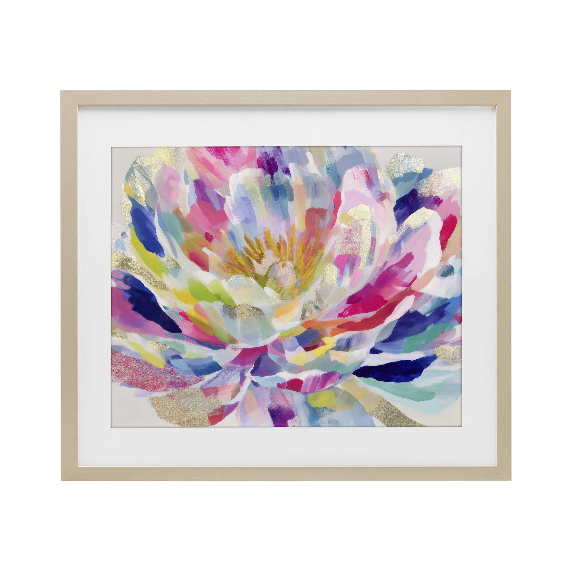 Stupell Industries Dahlia in Pink & Blue Birch Framed Print Under Glass, design by Chromatic Storm Studio