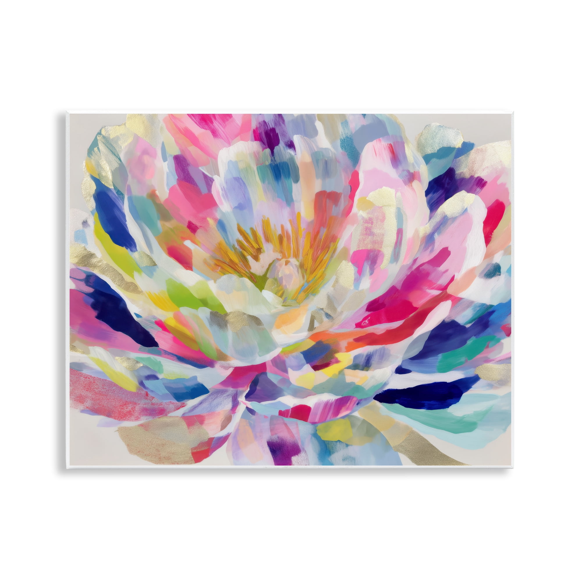 Stupell Industries Dahlia in Pink & Blue Wall Plaque Art, design by Chromatic Storm Studio