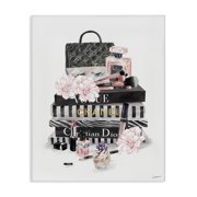 Stupell Industries Eclectic Daily Glam Necessities Fashion Forward Book Stack Canvas Art, 36 x 48, by Ziwei Li