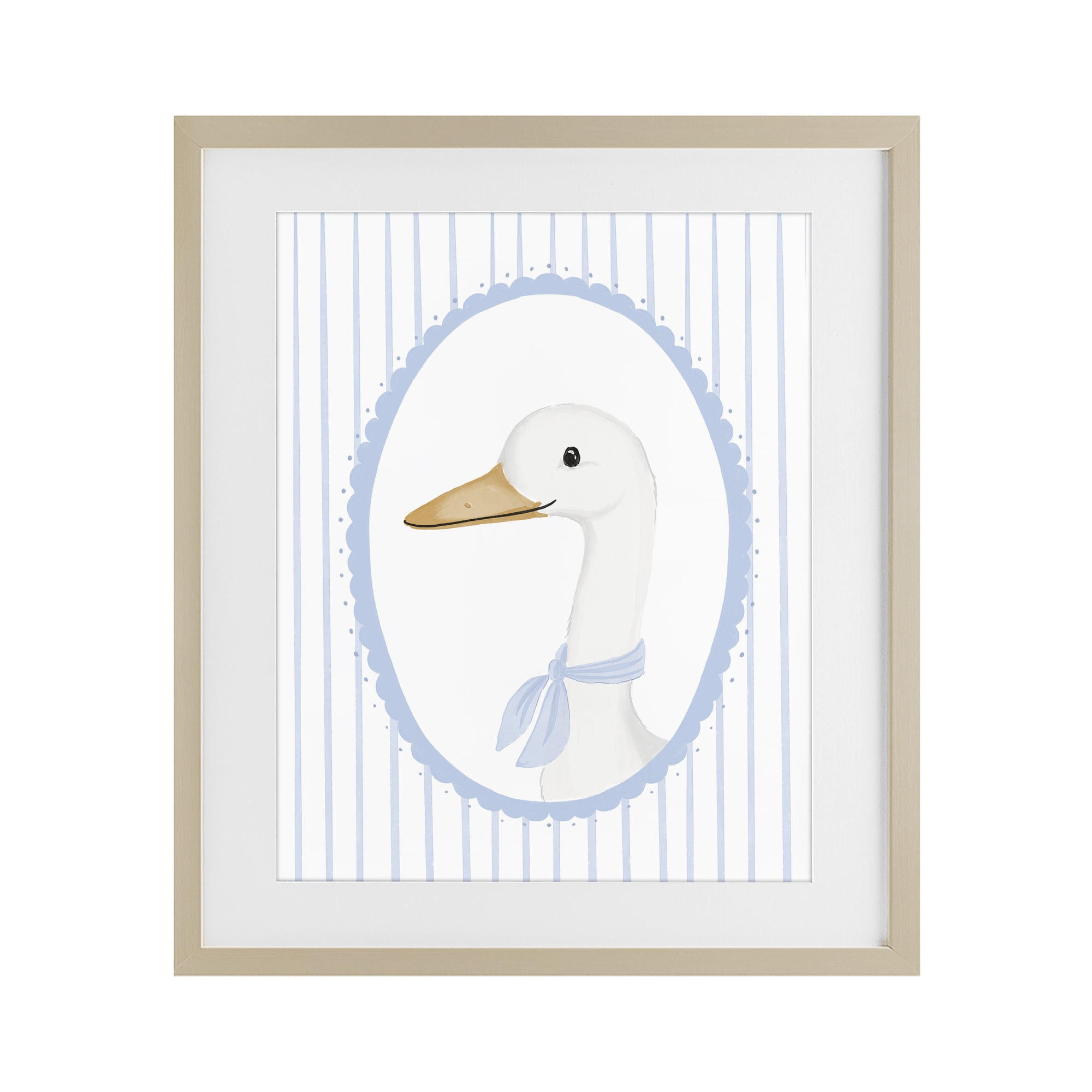 Stupell Industries Dainty Bordered Duck Birch Framed Print Under Glass, design by Cherrywood Lane
