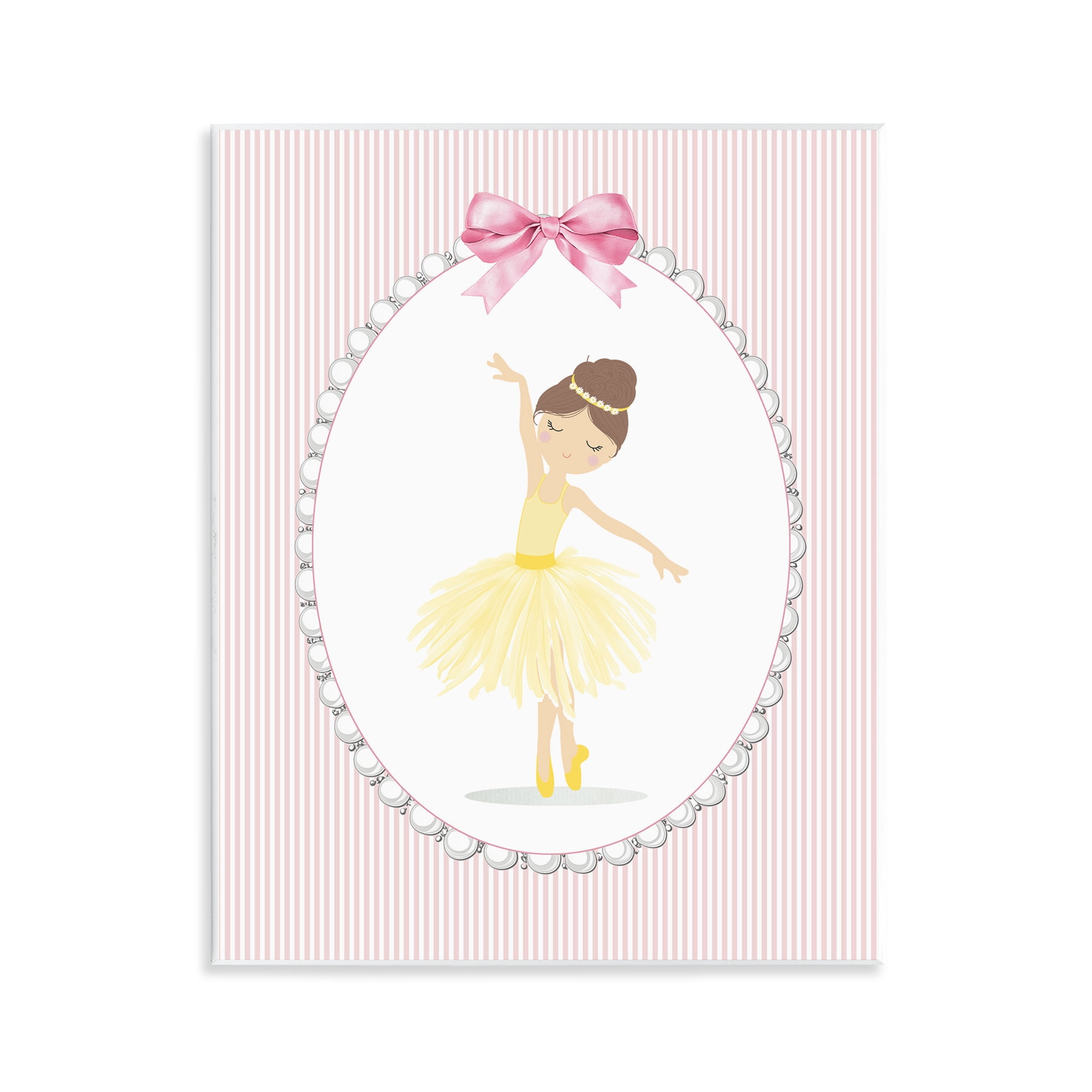 Stupell Industries Dainty Dance on Stripes Wall Plaque Art, design by Christine Simpson Art