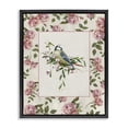 thumbnail image 1 of Stupell Industries Cottage Dainty Roses & Perched Bird Black Floating Frame Canvas Art, 17 x 21, by Sally Swatland, 1 of 8