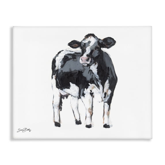 Stupell Industries Rustic Lodge Dairy Cow Gazing Canvas Art, 30 x 24, by Sara Baker