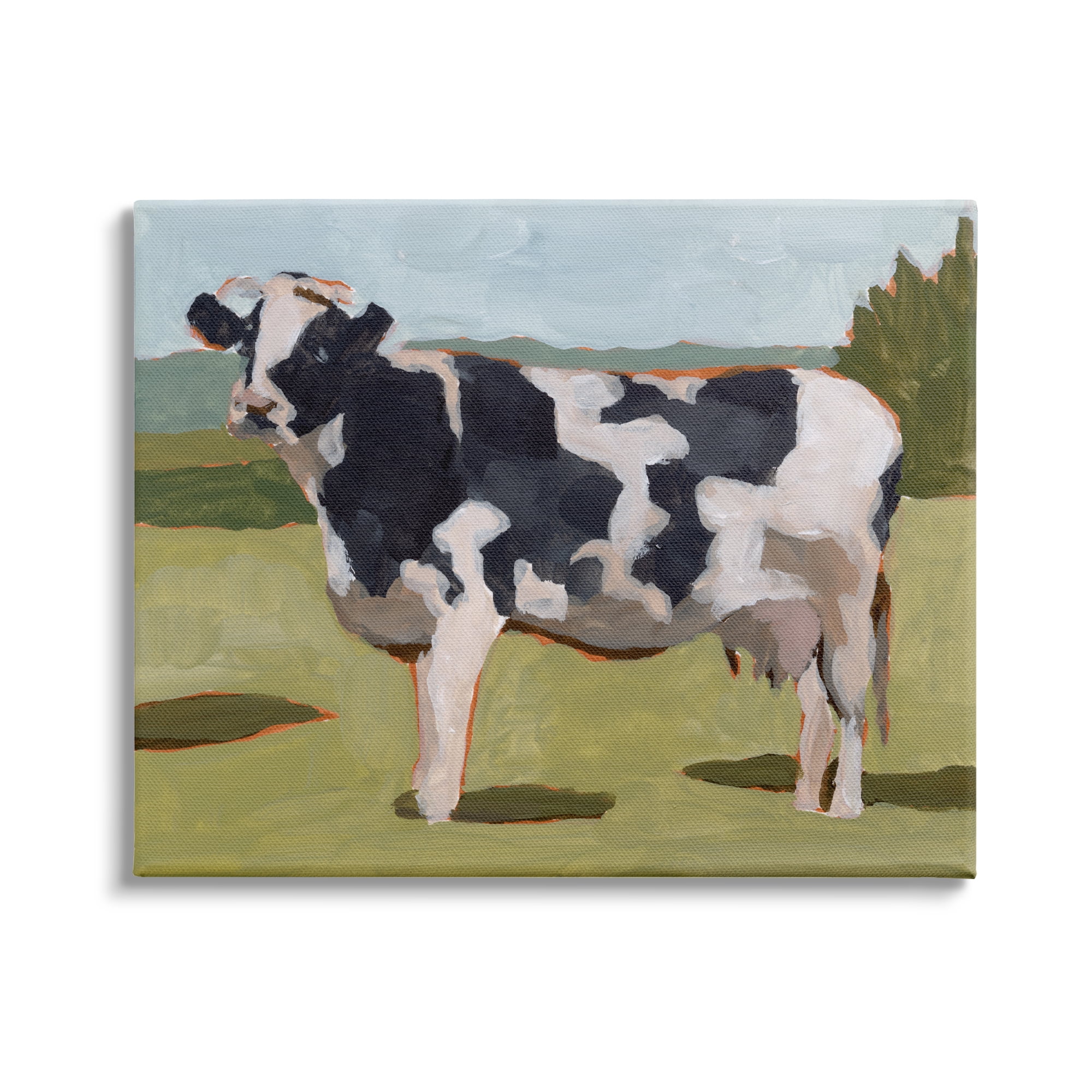 Stupell Industries Dairy Farm Cow Grazing Country Cattle Traditional Painting, 20 x 16, Design by Melissa Wang