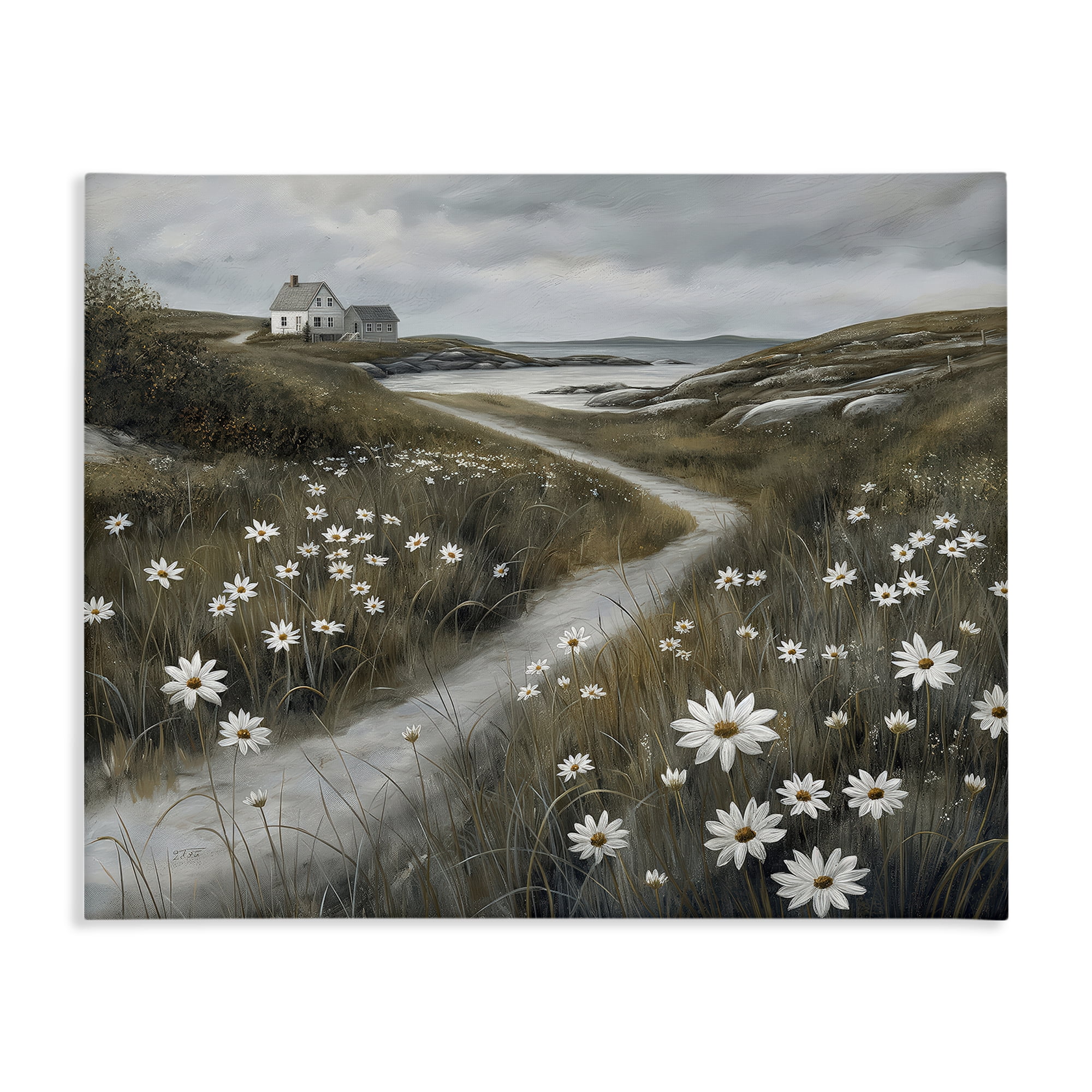 Stupell Industries Daisies Along Coastal Path Canvas Wall Art, design by Imagine It Images