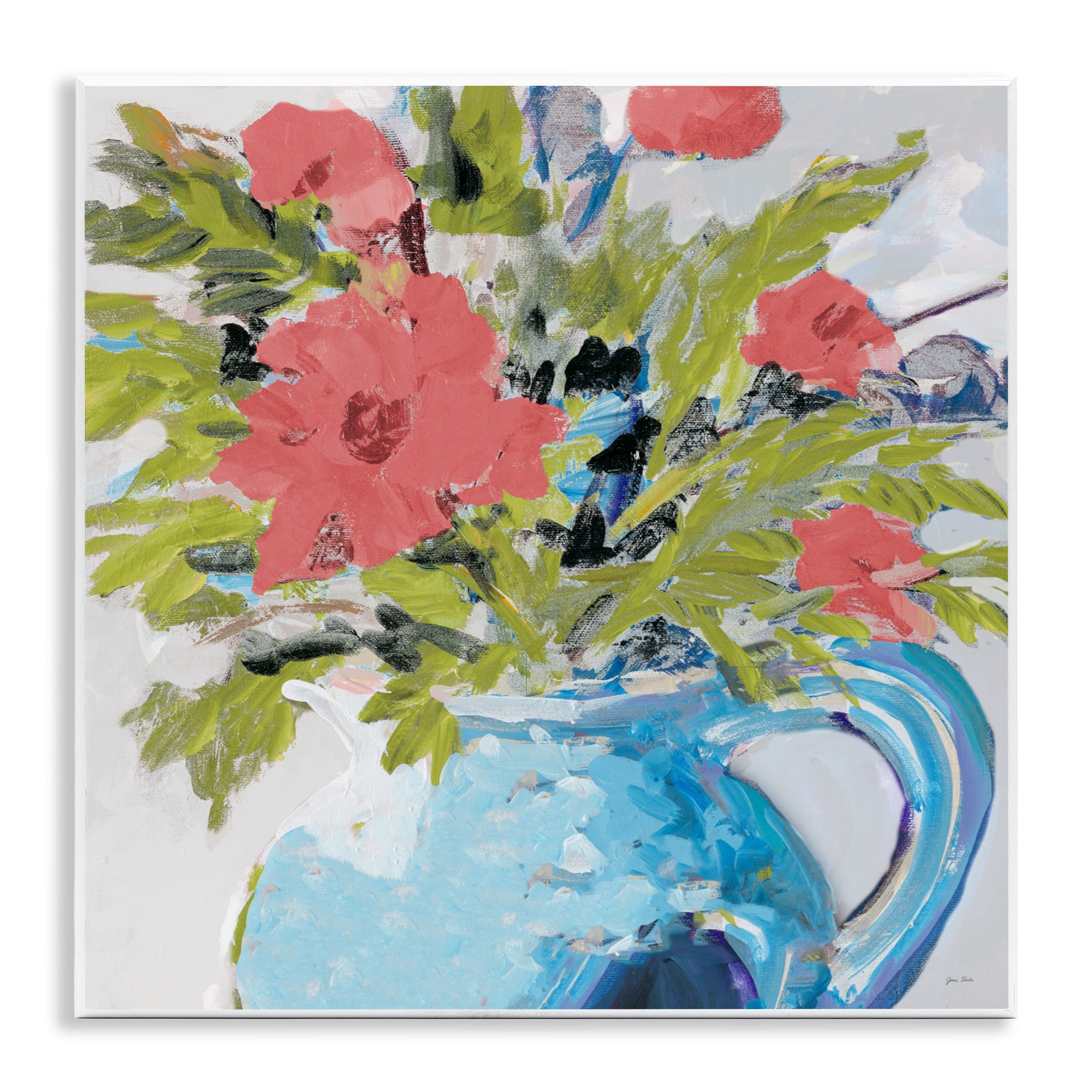 Stupell Industries Daisies in Blue Vase Wall Plaque Art, design by Jane Slivka