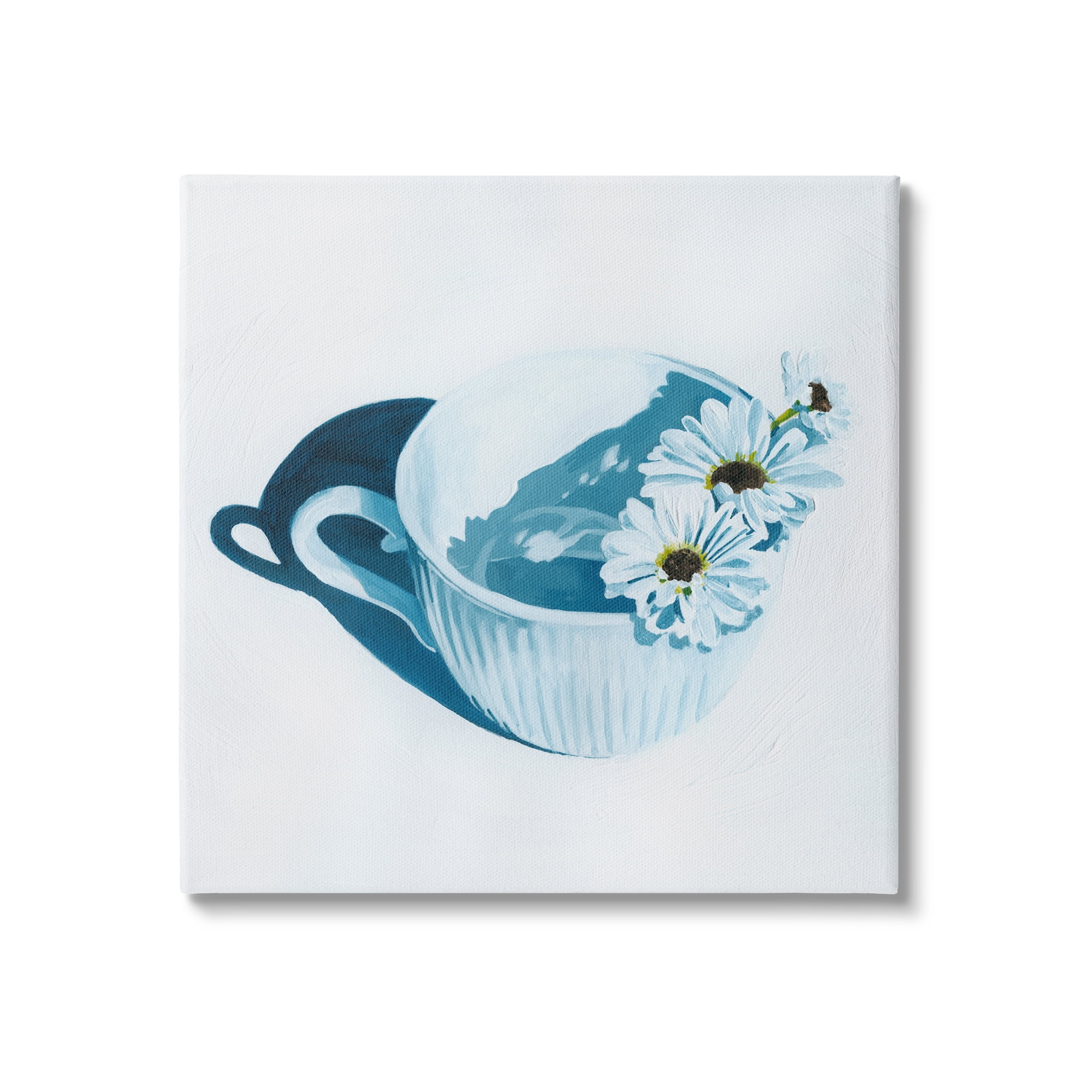 Stupell Industries Daisies in Coffee Mug Botanical & Floral Painting Gallery Wrapped Canvas Print Wall Art, 36 x 36