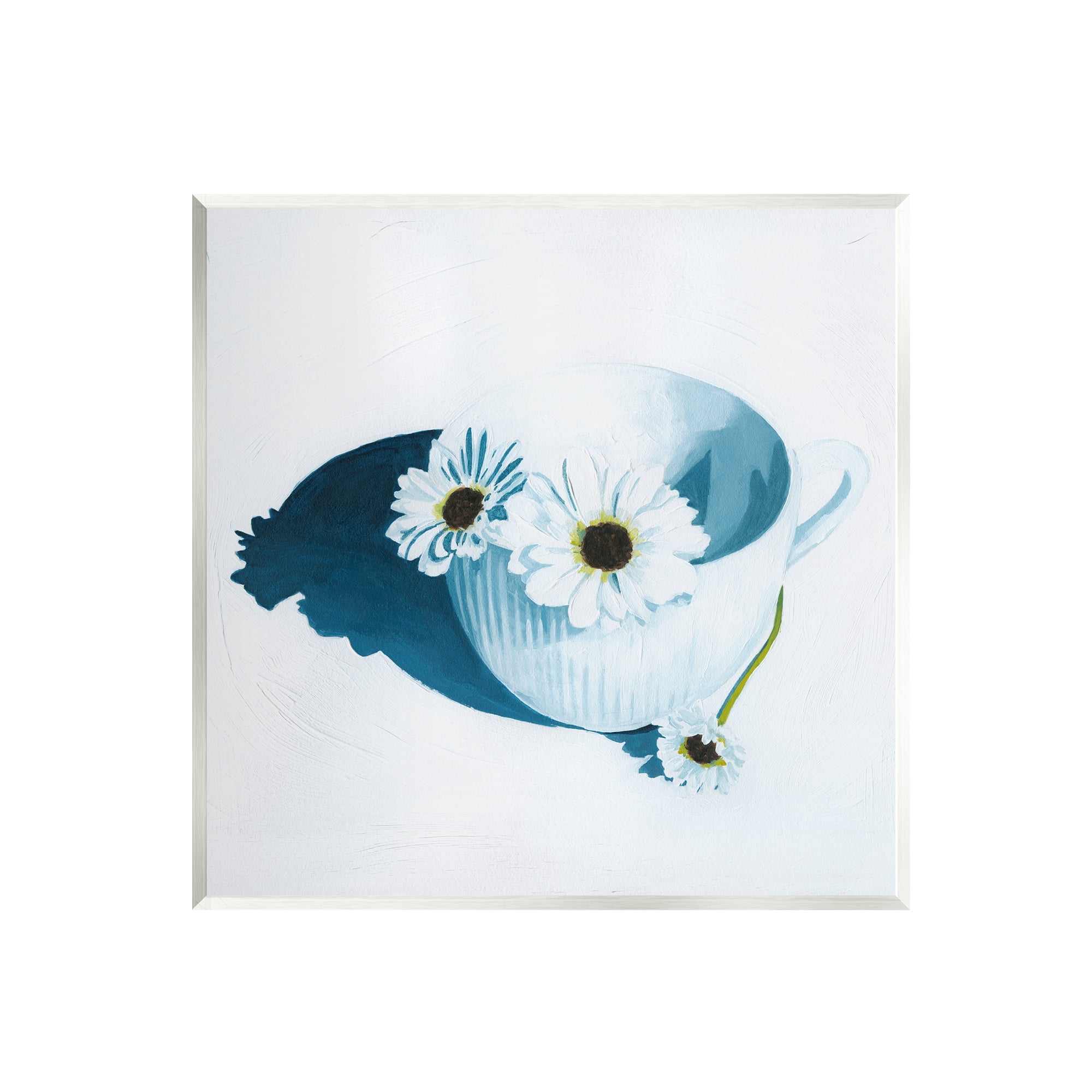 Stupell Industries Daisies in Teacup Painting Botanical & Floral Painting Unframed Art Print Wall Art, 12 x 12