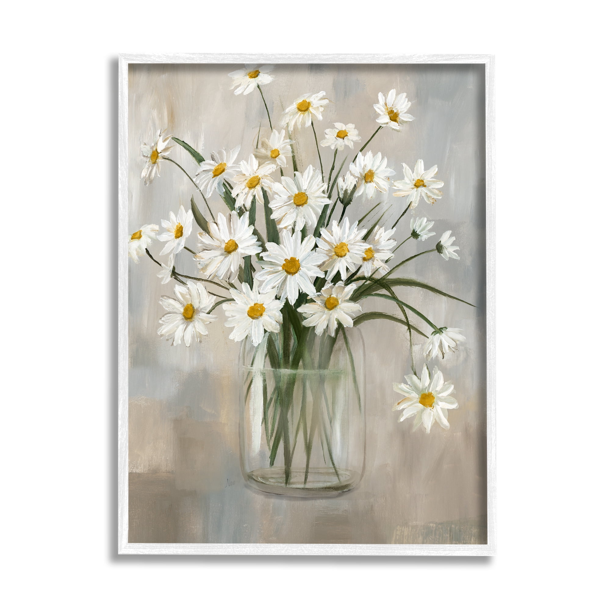 Stupell Industries Daisy Bloom Bouquet Potted Flowers Abstract Pattern, 11 x 14,Design by Nan