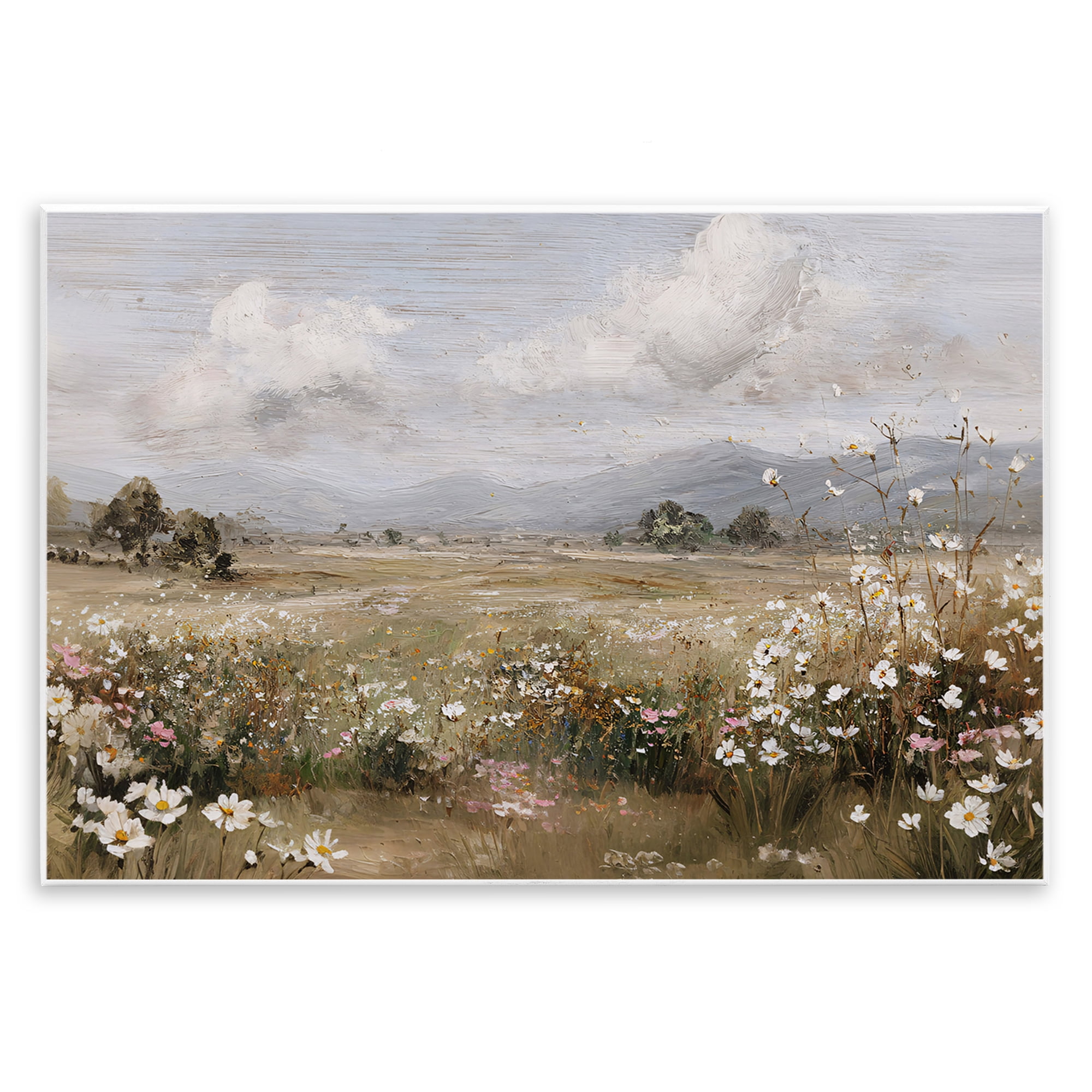 Stupell Industries Daisy Clusters in Field Wall Plaque Art, design by Jacky Ngan