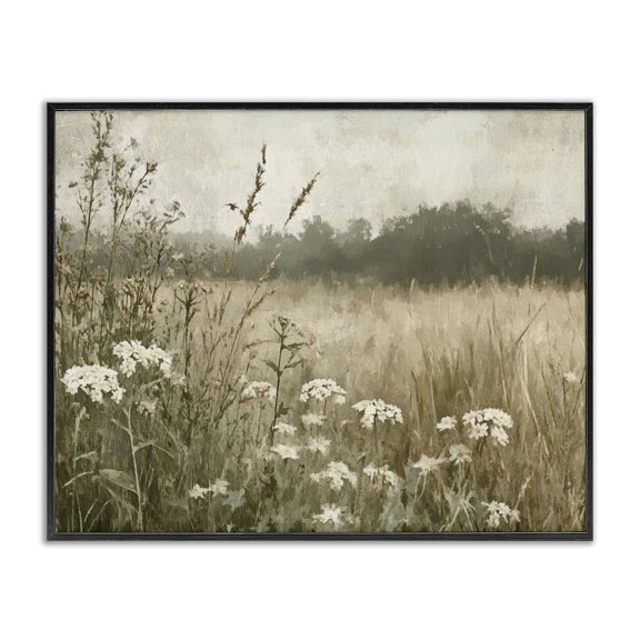 Stupell Industries Daisy Clusters in Meadow Black Framed Giclee Art design by Petal Prints Design, 11 x 14