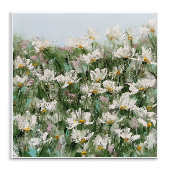 Stupell Industries Daisy Field in Springtime Wall Plaque Art design by Emma Bell, 12 x 12