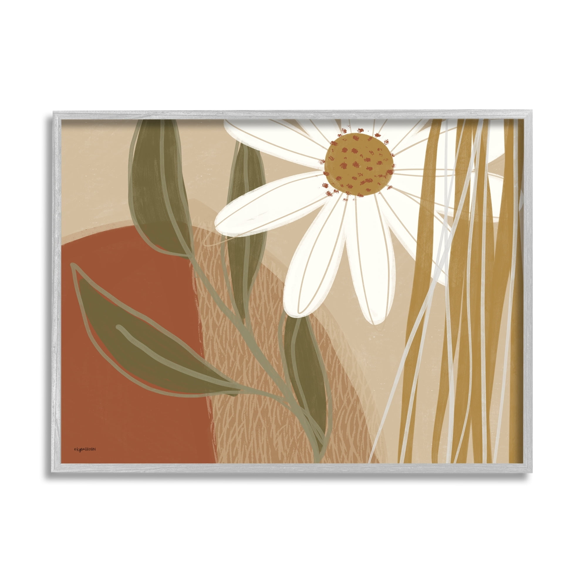 Stupell Industries Daisy Flower Abstract Dessert Tone Floral Arrangement, 30 x 24, Design by Kyra Brown