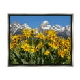thumbnail image 1 of Stupell Industries Daisy Meadow & Mountains Landscape Photography Gray Floater Framed Canvas Art Print Wall Art, 21 x 17, 1 of 10