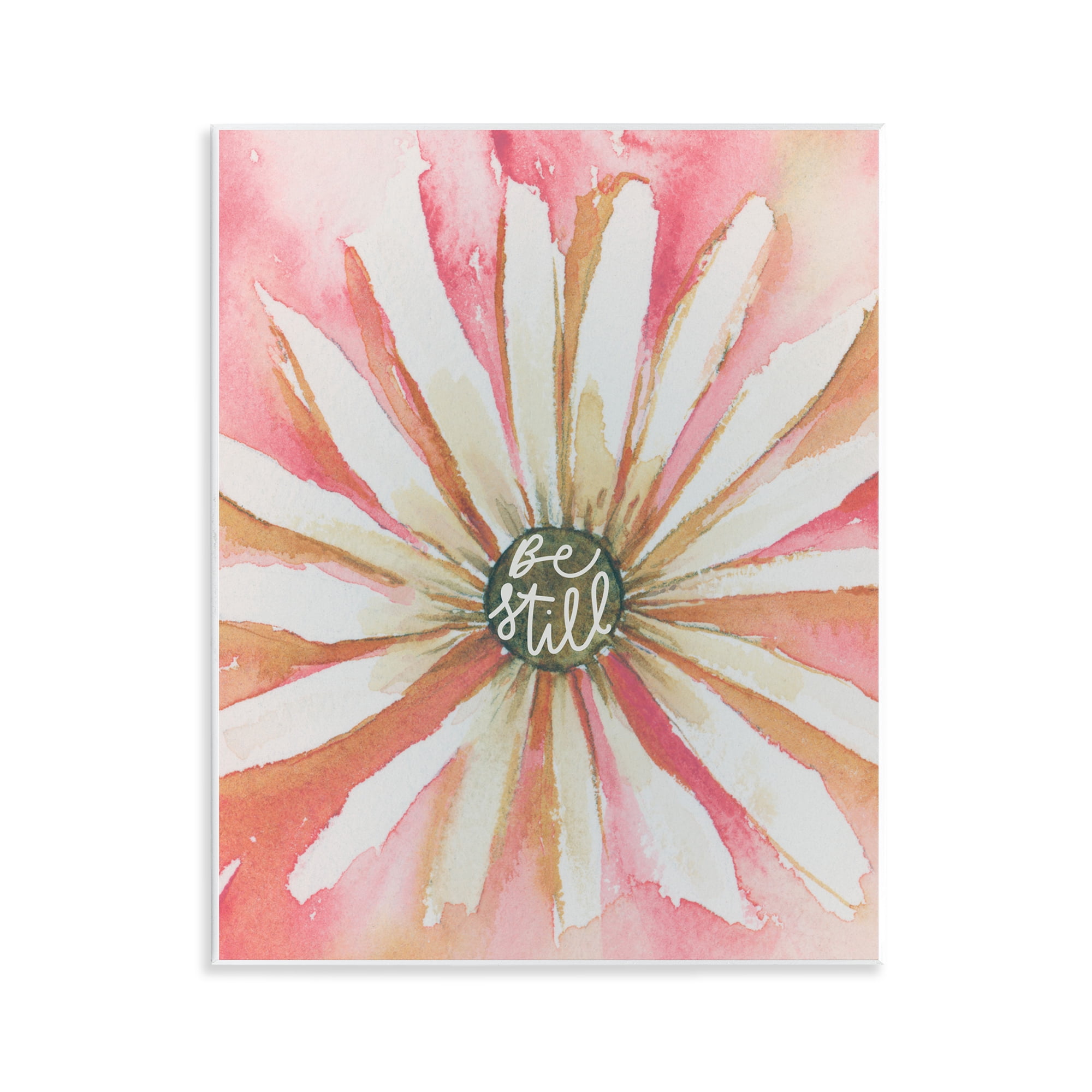 Stupell Industries Daisy Petals on Pink Botanical & Floral Painting Unframed Art Print Wall Art, 11 x 14