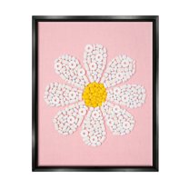 Stupell Industries Daisy Shaped Candies Botanical & Floral Painting Black Floater Framed Art Print Wall Art, 17 x 21