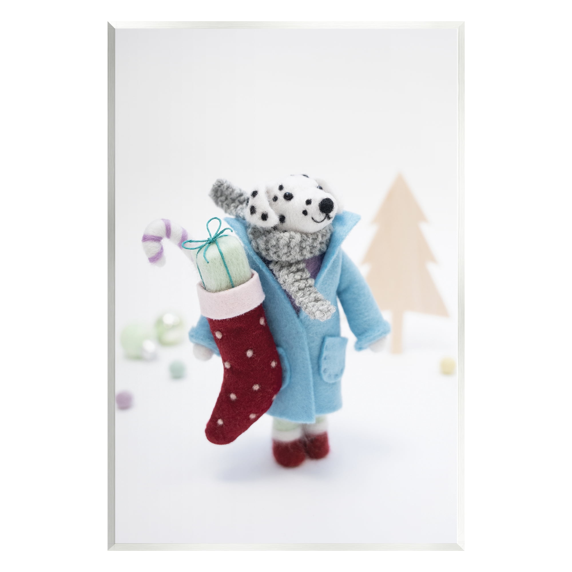 Stupell Industries Dalmatian Christmas Stocking Scene Holiday Photography Unframed Art Print Wall Art