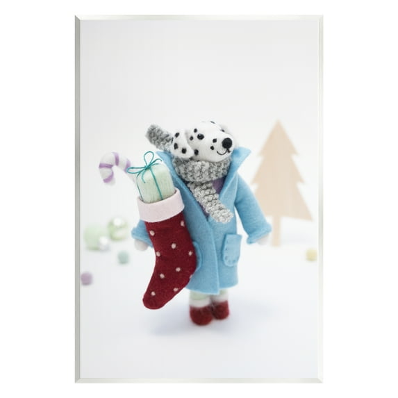 Stupell Industries Dalmatian Christmas Stocking Scene Holiday Photography Unframed Art Print Wall Art