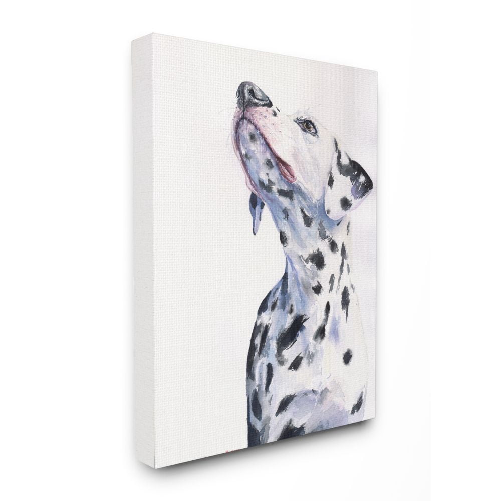 Stupell Industries Dalmatian Dog Pet Animal Watercolor Painting Canvas Wall Art by George Dyachenko