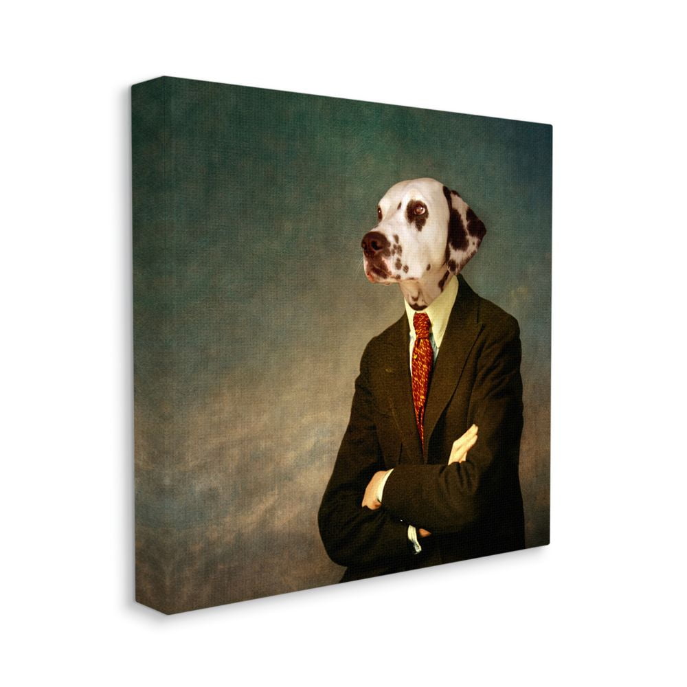 Stupell Industries Dalmatian In Men's Fashion Family Pet Portrait Designed by Martine Roch
