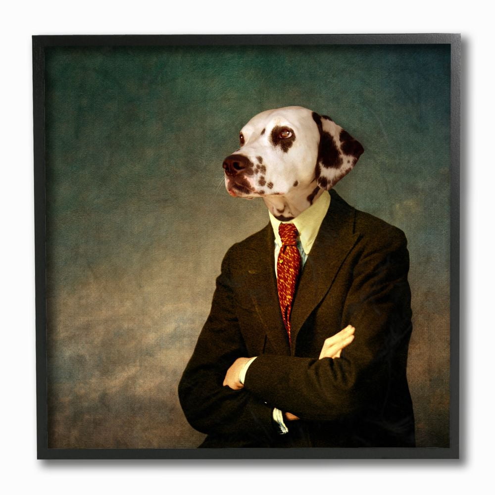 Stupell Industries Dalmatian In Men's Fashion Family Pet Portrait Designed by Martine Roch