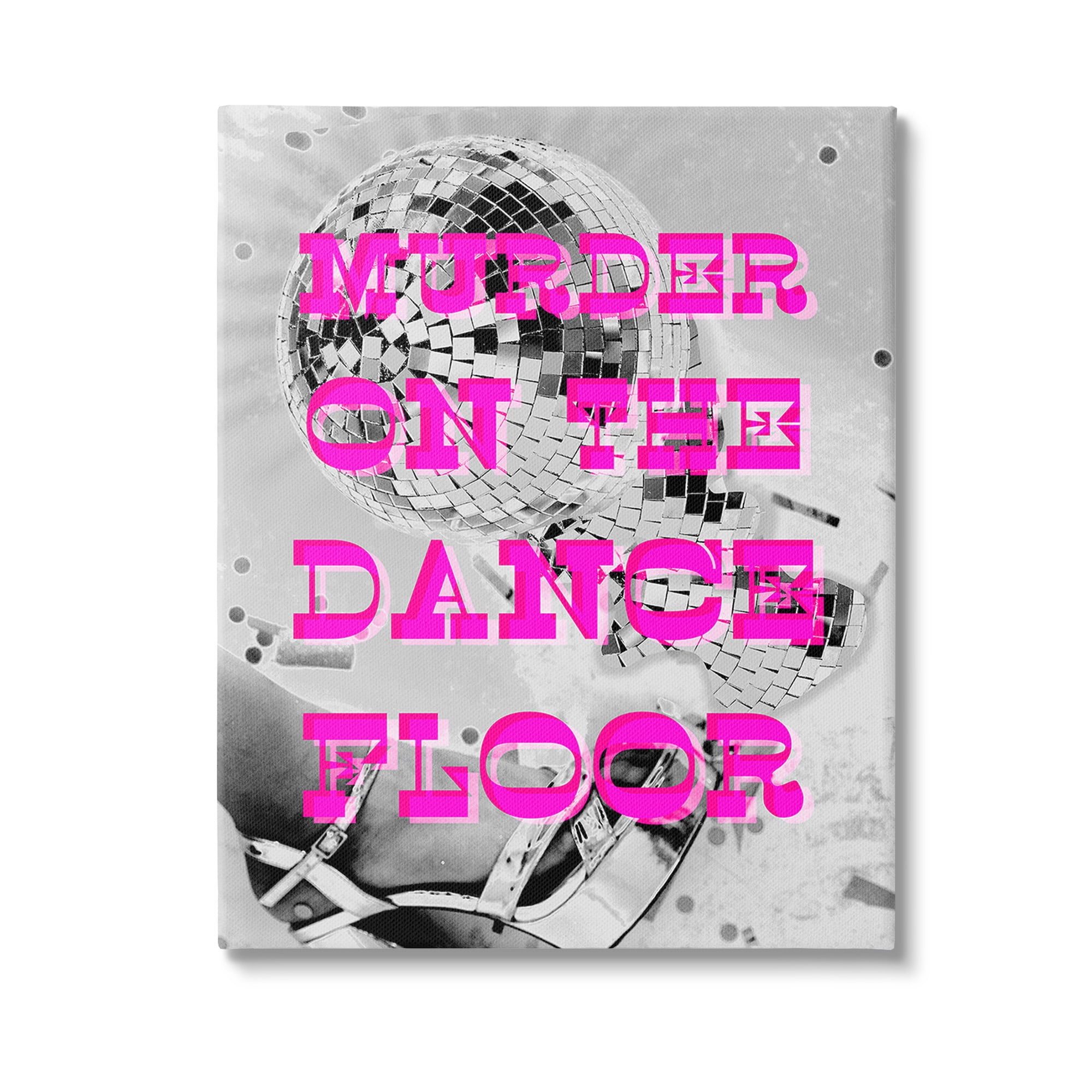 Stupell Industries Dance Floor Phrase Novelty Painting Gallery Wrapped Canvas Art Print Wall Art, 30 x 40